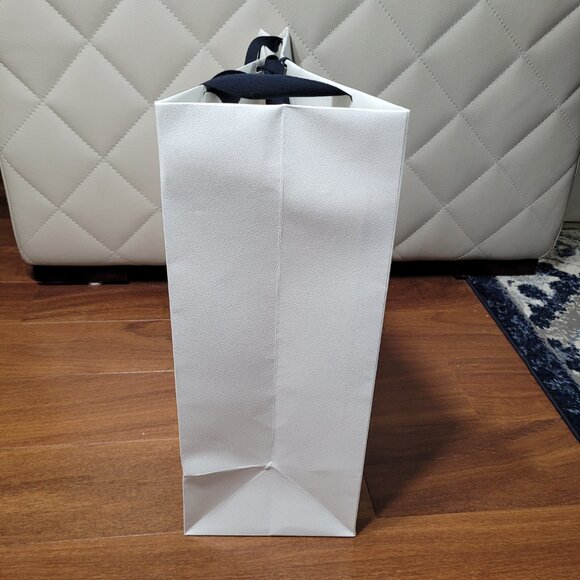 Moncler White Gift Bag Embossed Logo Empty Reusable Decorative Shopping 19 x 16 - Picture 8 of 15